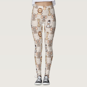 Leggings Motif Safari Bébé Neutre