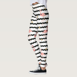 Leggings Motif sans couture de flamant rose mignon