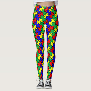 Leggings Motif sans couture de puzzle
