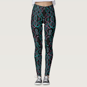 Leggings Motif sans couture du serpent