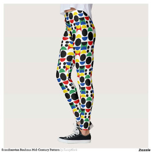 Leggings Motif scandinave du Bauhaus du milieu du siècle