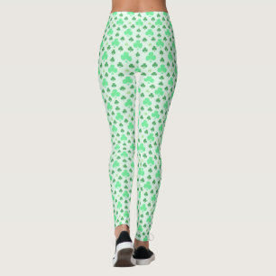 Leggings Motif Shamrock irlandais
