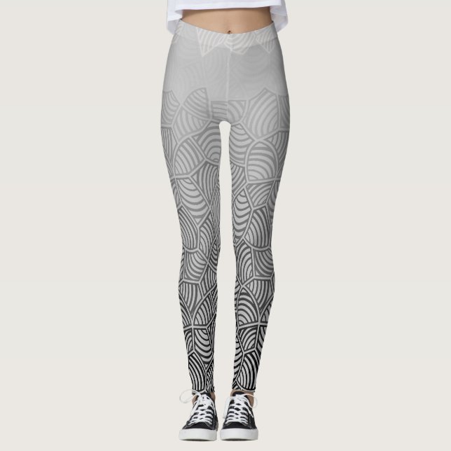 Leggings Motif Shell.04.w Gris BG (Devant)