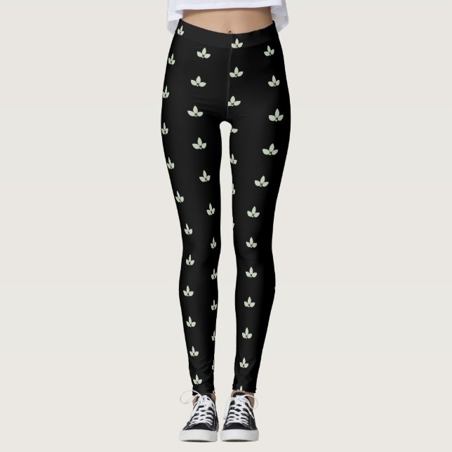 Leggings Motif Silhouette de la baie moderne (Devant)