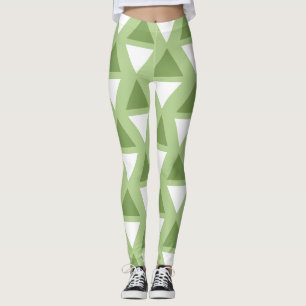 Leggings Motif simple vert pâle