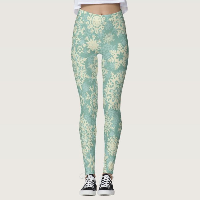 Leggings Motif Snowflake (Devant)