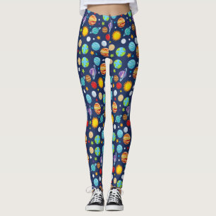 Leggings Motif spatial, Planètes, Étoiles, Cosmos, Galaxie