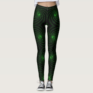 Leggings Motif spirale abstrait sans couture