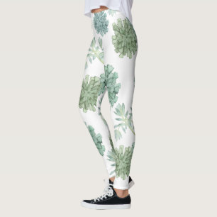 Leggings Motif succulent du bonheur de plante