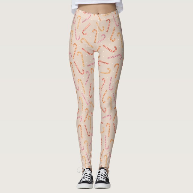 Leggings Motif sucre de canne doux (Devant)