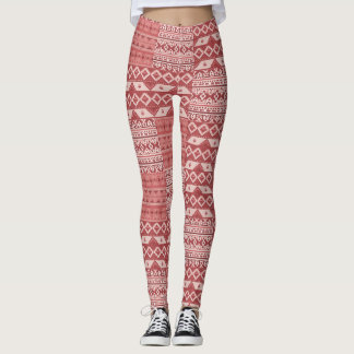 Leggings motif sud-ouest rouge