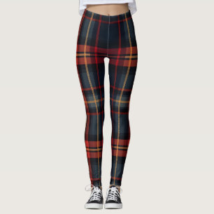 Leggings Motif Tartan foncé