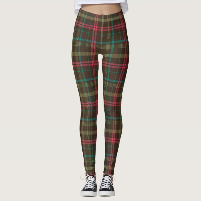 Leggings Motif tartan plaid (Devant)