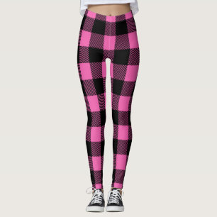 Leggings Motif Tartan rose