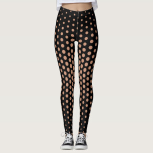 Leggings Motif Techno Dot en laiton antique
