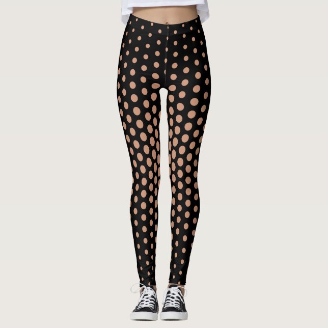 Leggings Motif Techno Dot en laiton antique (Devant)