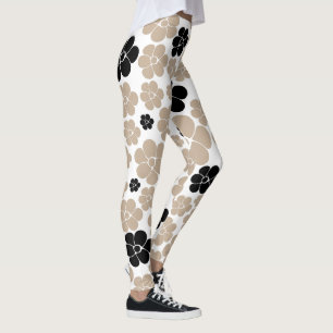 Leggings Motif tendance en Taupe, noir et blanc