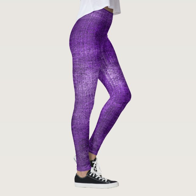 Leggings Motif texturé violet en détresse (Droite)