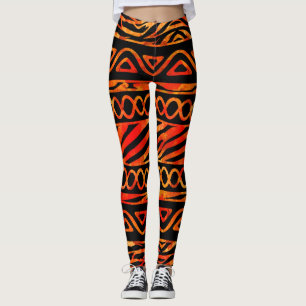Leggings Motif texturisé N3 ethnique et de poster de anima