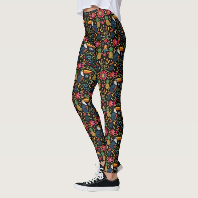 Leggings Motif Toucan Tropical (Gauche)