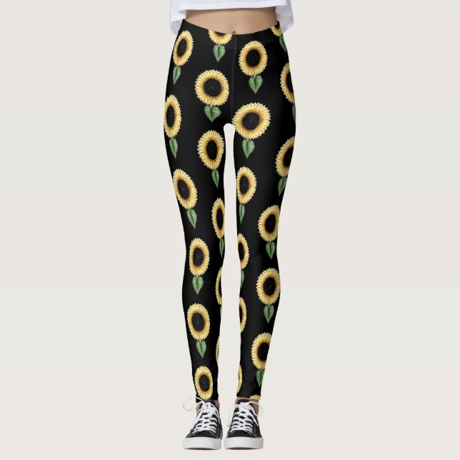 Leggings Motif tournesol (Devant)