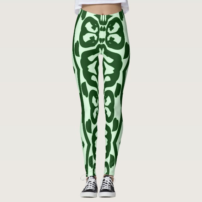 Leggings Motif transparent de couleur verte "Ratti_Creative (Devant)