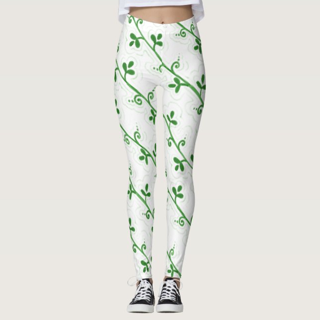 Leggings Motif transparent Graphique Floral (Devant)