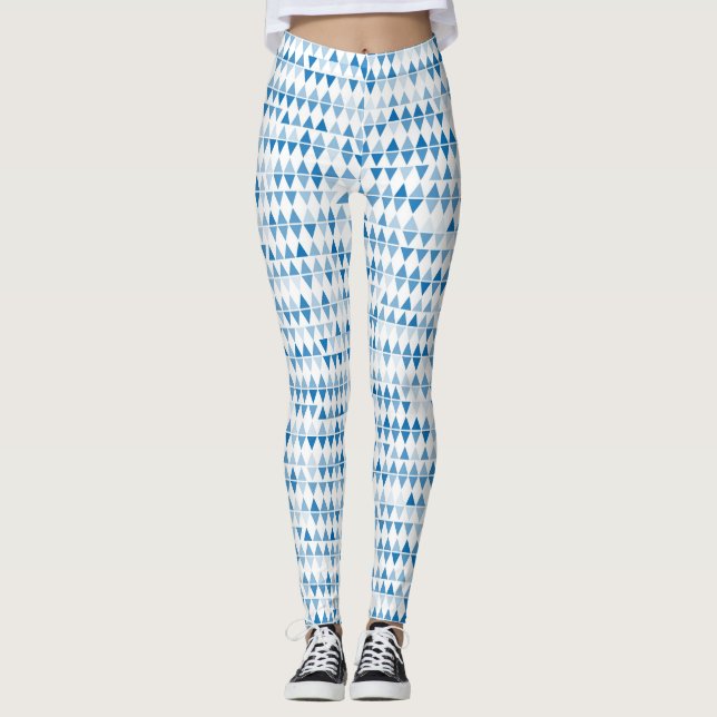 Leggings Motif triangle bleu (Devant)