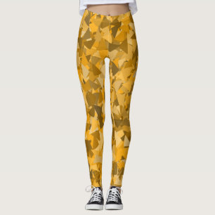 Leggings Motif Triangle Orange Marron