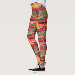 Leggings Motif triangulaire panafricain coloré