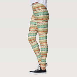 Leggings Motif tribal d'aquarelle d'étape de Geo de