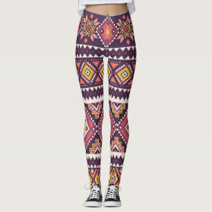 Leggings Motif tribal rayé, géométrique sans couture.