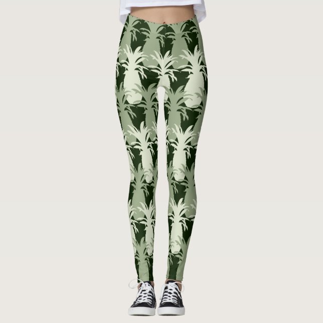 LEGGINGS MOTIF TROPICAL ANANAS  (Devant)
