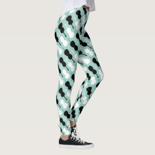Leggings Motif turquoise de violoncelle