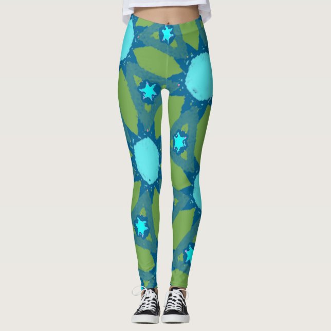 Leggings Motif turquoise Sunshine (Devant)