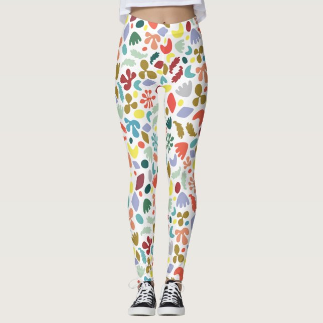 Leggings Motif Urban Abstrait Organic Shapes (Devant)
