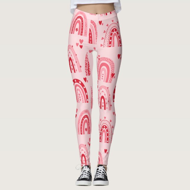 Leggings Motif Valentine 2023 Arrière - plan avec amour du  (Devant)