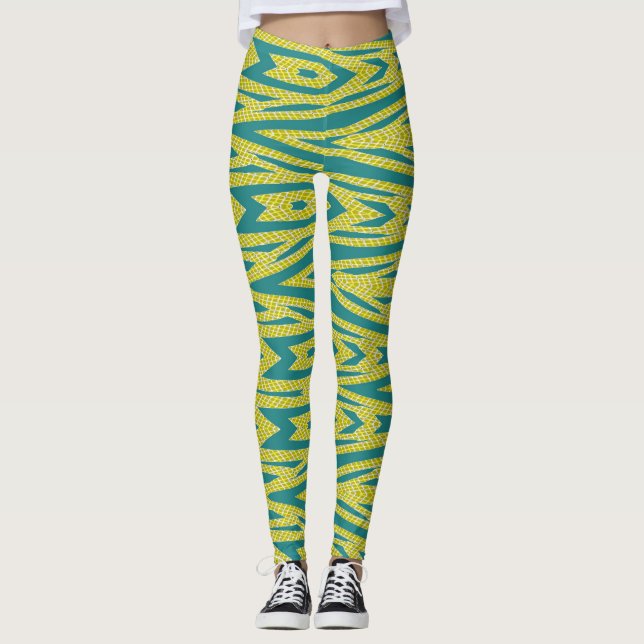 Leggings Motif vert tendance "Ratti_Creative_Arts" (Devant)