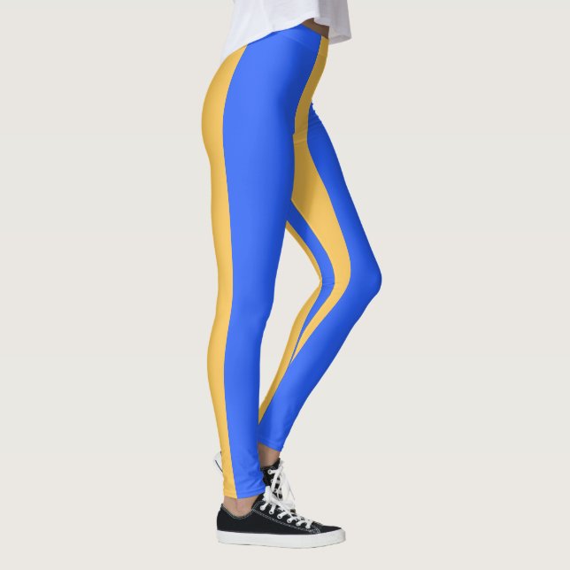 Leggings Motif vertical Gras Bleu et Gold Large (Droite)