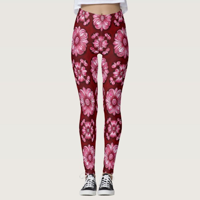 Leggings Motif vibrant multicolore (Devant)