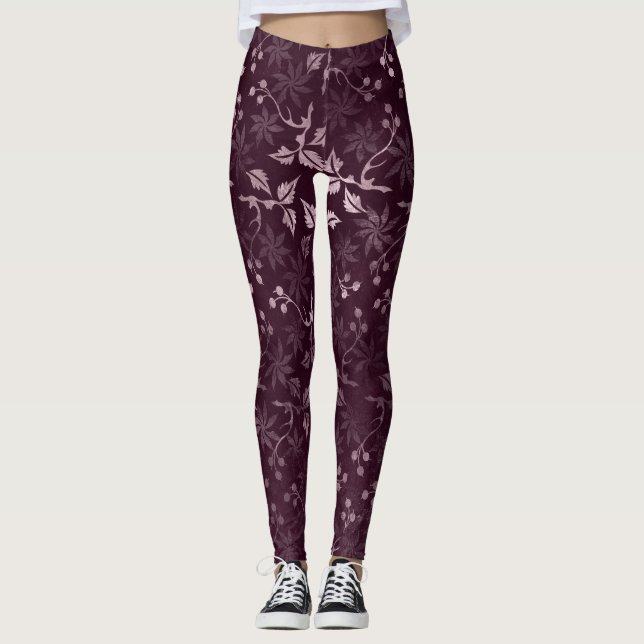 Leggings Motif Vin de Mûre  (Devant)