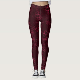 Leggings Motif Vin de Mûre