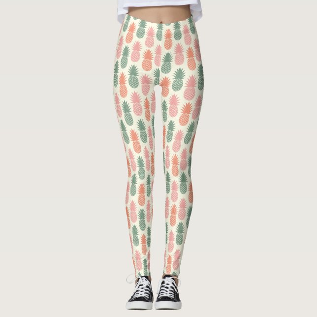 Leggings Motif vintage 2 d'ananas (Devant)