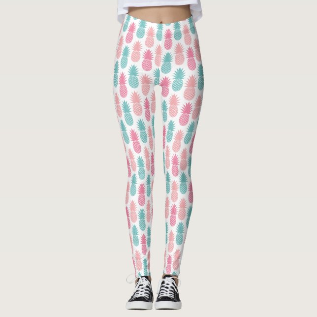Leggings Motif vintage d'ananas (Devant)