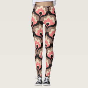 Leggings Motif vintage fleuri sans joint