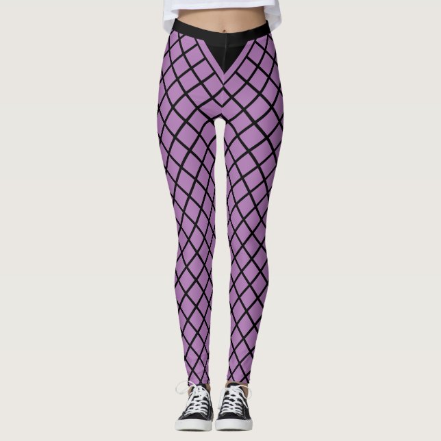 Leggings Motif violet diamant (Devant)
