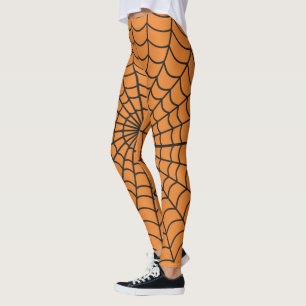 Leggings Motif Web Spider ~ Orange ~ Halloween ~