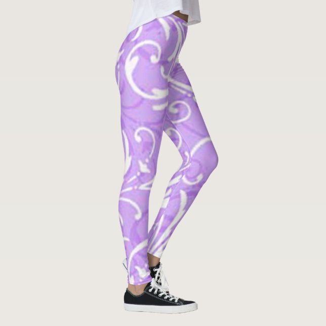 Leggings Motifs à torsion violette (Droite)