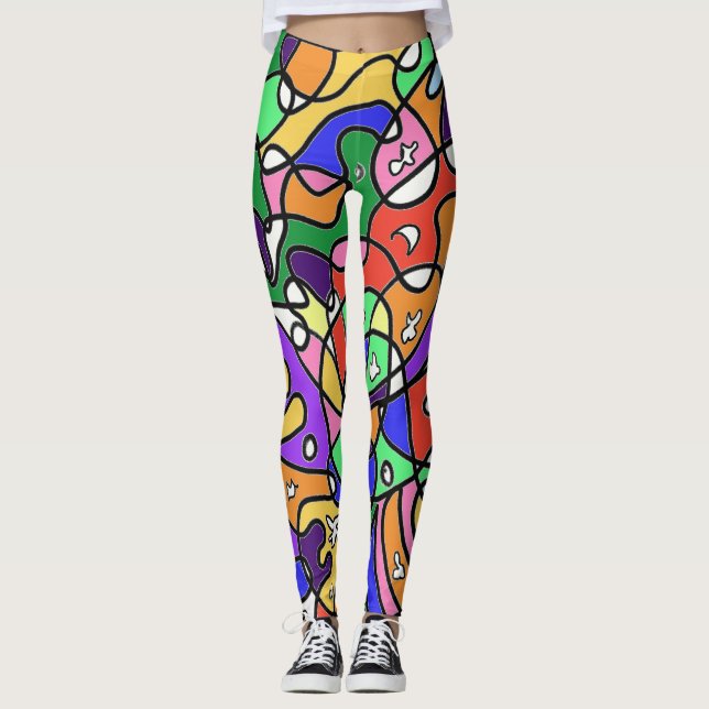 Leggings  Motifs Abstraits  (Devant)