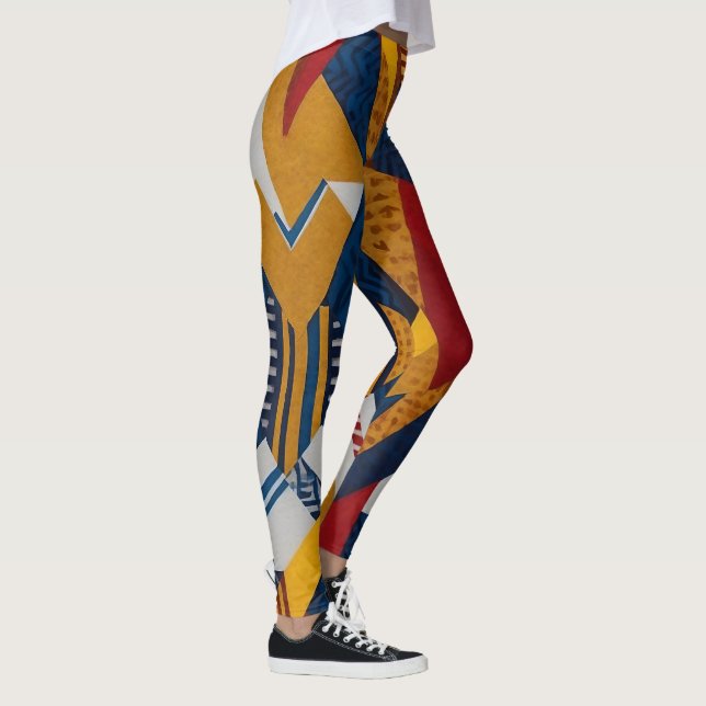 Leggings Motifs audacieux et modernes - Fusion géométrique (Droite)